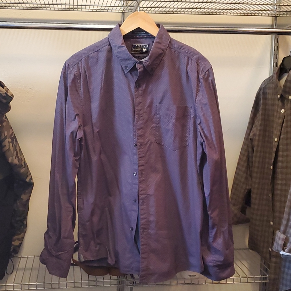 Cactus men's button down shirt